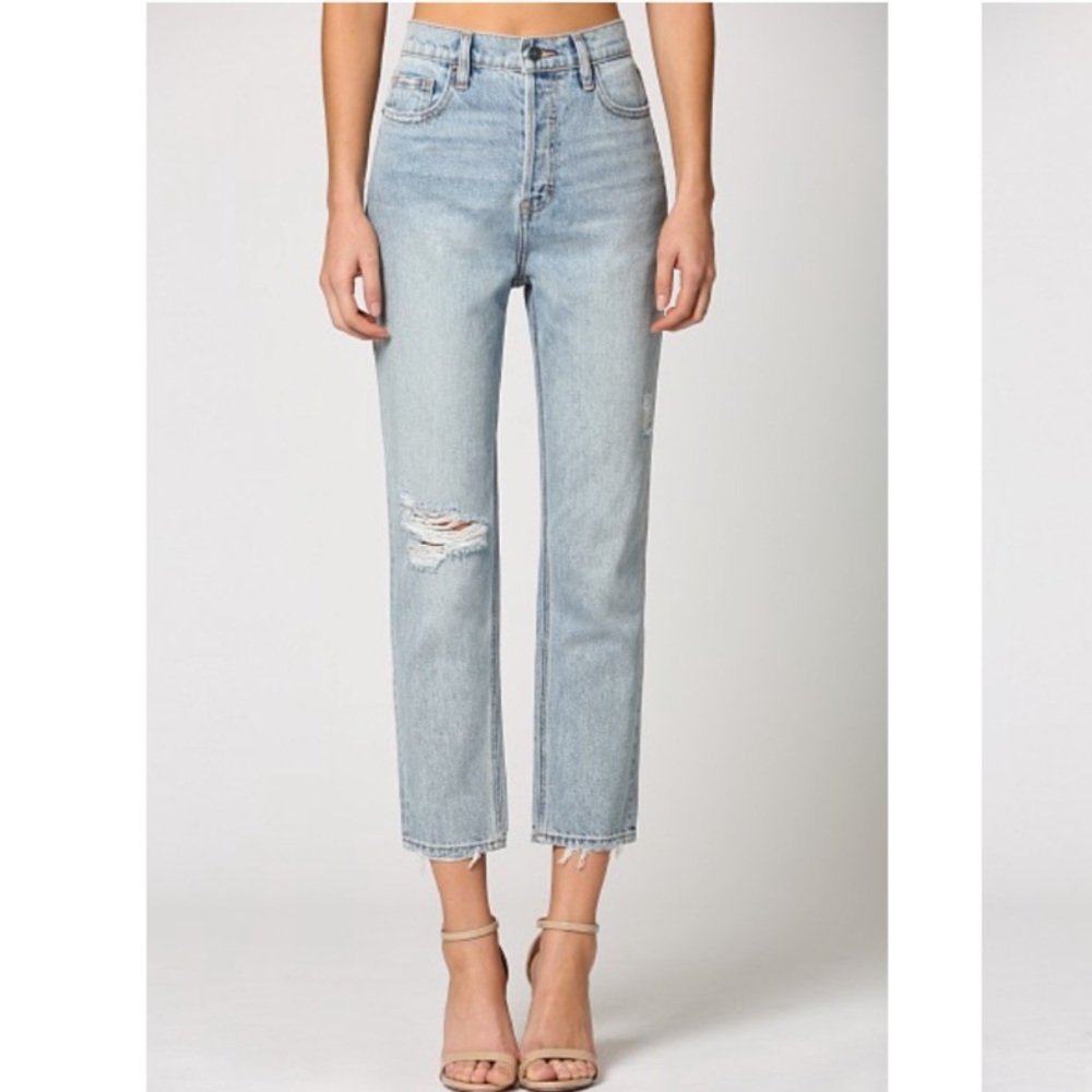 BRAND NWT LIGHT WASH HIGH RISE DISTRESSED JEANS